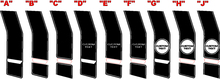 2011 - 2014 Charger Extended  Super Bee Tail Rear Q.P.Stripe Kits 2