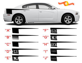 2011 - 2014 Charger Hockey Style Quarter Panel Stripe Kits Choose from the Designs Below