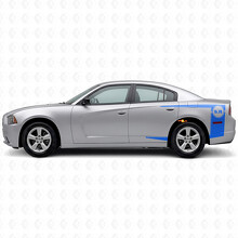 5.7L Outline Stripes Bedside Vinyl Decal Sticker for Dodge Charger 2011-2014_2