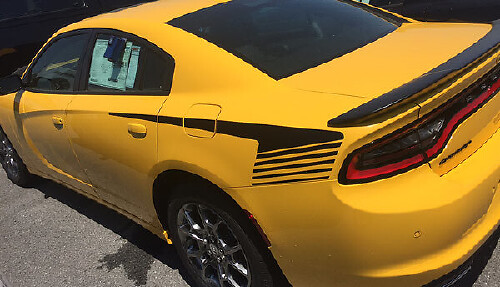 Hockey Style Quarter Panel Stripe Vinyl Decal Kit for Dodge Charger 2015+