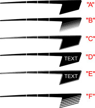 Hockey Style Quarter Panel Stripe Kit 2 for Dodge Charger 3