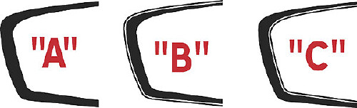 2011 - 2014 Charger Extended Length Side Scallop Accent Stripe Kits