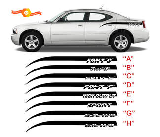 2006-2010 Charger Over/Under Stinger Rear Quarter Panel Stripe Kits