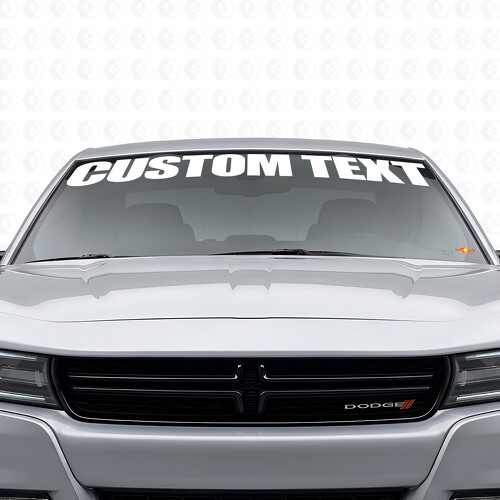 Custom Text Windshield Vinyl Decal Sticker for Dodge Charger 2015-2026