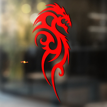 Tribal Flame Style Dragon Universal Vinyl Decal Sticker_2