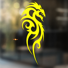 Tribal Flame Style Dragon Universal Vinyl Decal Sticker_4