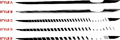 2015 & Up Ford Mustang Upper Side  Accent Stripe Kits