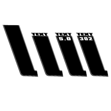 Boss Style Side Stripe Kit Vinyl Decals Stickers for Musclecar Musclecarmodel 2013_2