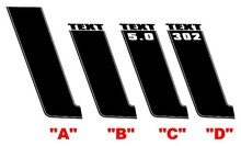 2013 Ford Mustang BOSS Style Side Stripe Kit Vinyl Decals Stickers 3