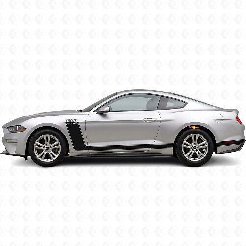 Custom 300 H.P. Side Outline Stripes Vinyl Decals Kit for Musclecar Musclecarmodel 2010-20