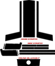 2010 - 2020 Ford Mustang BOSS Hood & Stripe Kit with Trunk Blackout included Vinyl Decals Stickers 2