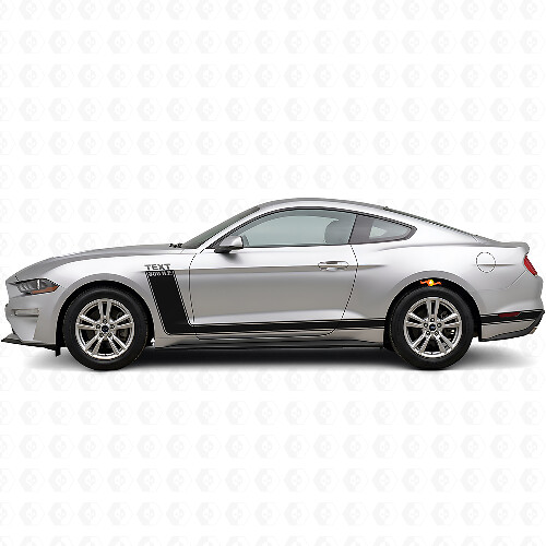 Custom Text & 300 H.P. Side Stripes Vinyl Decal Set for Musclecar Musclecarmodel 2010-20_1