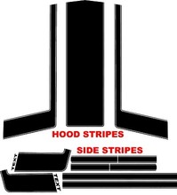 2010 - 2020 Ford Mustang BOSS Hood & Stripe Kit Vinyl Decals Stickers 2