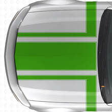 Decorated Hood and Side Stripes Vinyl Decal Kit for Musclecar Musclecarmodel 2005-2009_3