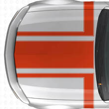 Decorated Hood and Side Stripes Vinyl Decal Kit for Musclecar Musclecarmodel 2005-2009_4