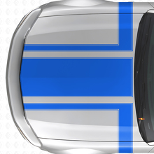 Decorated Outline Hood & Side Stripes Vinyl Decal Kit for Musclecar Musclecarmodel 2005-09_2
