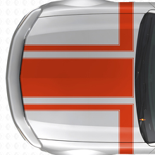 Decorated Outline Hood & Side Stripes Vinyl Decal Kit for Musclecar Musclecarmodel 2005-09_4