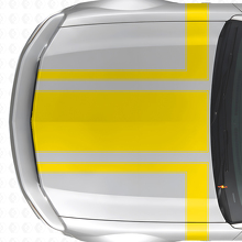 Decorated Outline Hood & Side Stripes Vinyl Decal Kit for Musclecar Musclecarmodel 2005-09_5