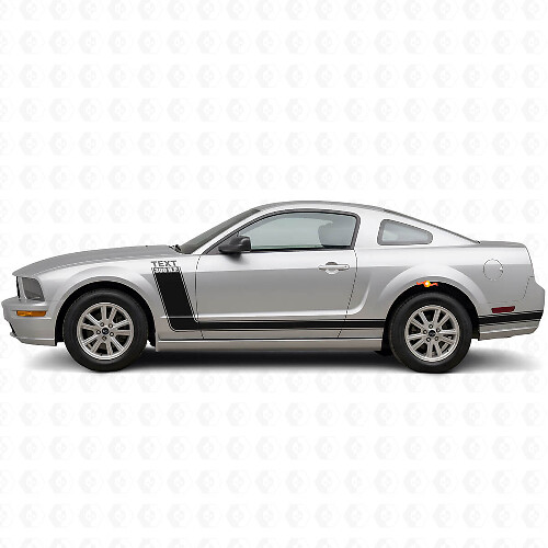 300 H.P. & Custom Text Side Stripes Vinyl Decals Kit for Musclecar Musclecarmodel 2005-09