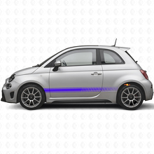 Checkered Racing Side Stripes Vinyl Decal Kit for Fiat 500 Abarth 2007+_2