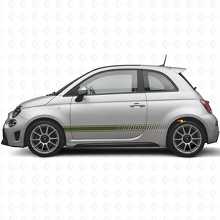 Checkered Racing Side Stripes Vinyl Decal Kit for Fiat 500 Abarth 2007+_3