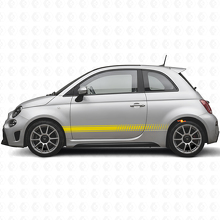Checkered Racing Side Stripes Vinyl Decal Kit for Fiat 500 Abarth 2007+_6