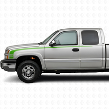 Retro Style Outline Side Stripes Vinyl Decal Kit for Chevrolet Silverado 2003-06_3