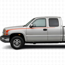 Retro Style Outline Side Stripes Vinyl Decal Kit for Chevrolet Silverado 2003-06_4