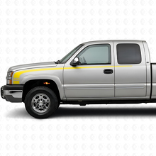 Retro Style Outline Side Stripes Vinyl Decal Kit for Chevrolet Silverado 2003-06_5