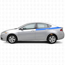 Accent Rear Side Stripes Vinyl Decal Kit for Dodge Dart 2013+_2