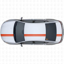 Various Width Double Stripe Upper Side Vinyl Decal Kit for Dodge Dart 2013+_4
