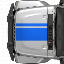 Dual Different Widths Hood Stripes Vinyl Decal for Jeep Wrangler 2007+_2