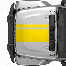 Dual Different Widths Hood Stripes Vinyl Decal for Jeep Wrangler 2007+_5