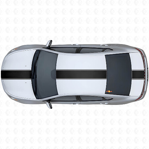 Racing Style Wide Outline Stripe Upper Side Vinyl Decal Kit for Dodge Dart 2013+