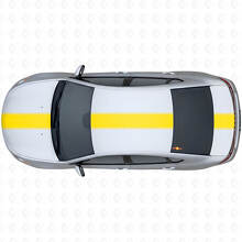 Racing Style Wide Outline Stripe Upper Side Vinyl Decal Kit for Dodge Dart 2013+_5