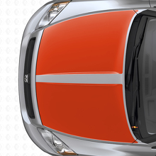 Dual Wide Stripes Hood Vinyl Decal Set for Dodge Caliber 2007+_4