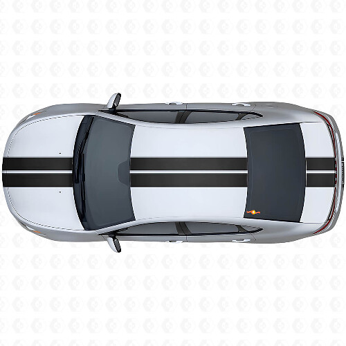 Dual Outline Stripes Front Upper Rear Vinyl Decal Kit for Dodge Dart 2013+