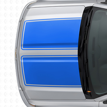 Dual Outline Stripes Hood & Tailgate Vinyl Decal Kit for Chevrolet Silverado 2014-15_3