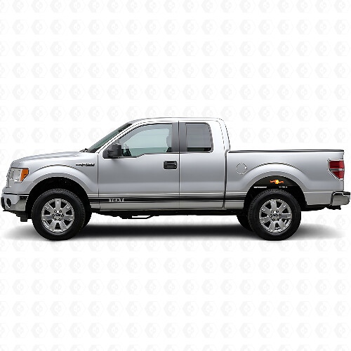 Custom Outline Stripes Rocker Panel Vinyl Decals Kit for Musclecar truck 2009-20