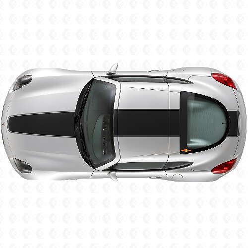 Blackout Over the Car Stripes Vinyl Decal Kit for Pontiac Solstice Coupe 2009 _1