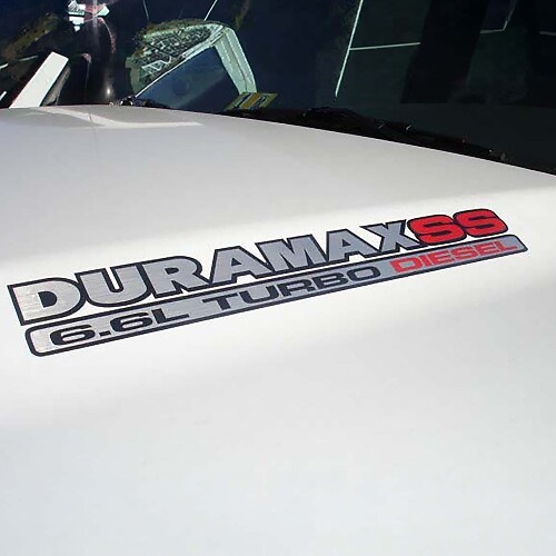 Duramax 6.6L Turbo Diesel SS Hood Decals for Chevy GMC 2500HD 3500HD