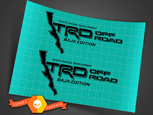 TRD Off Road Baja Edition Decal Sticker 2 For Toyota Tacoma Tundra