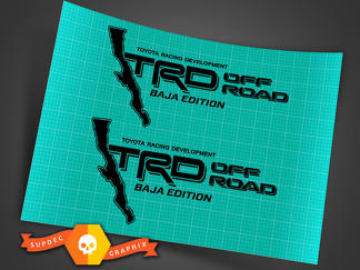 TRD OFF ROAD bed decal sticker Baja Edition Tacoma Tundra Toyota 4x4 Sport CALI