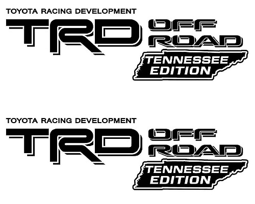 TRD Off Road Tennessee Edition Bedside Vinyl Decal Set for Toyota Tacoma &Tundra