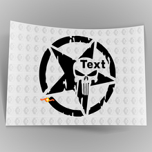 Star Military Punisher Off Road Skull UV Resistant Sticker Decal #5_3