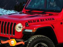 Jeep Wrangler BEACH RUNNER hood decals 2