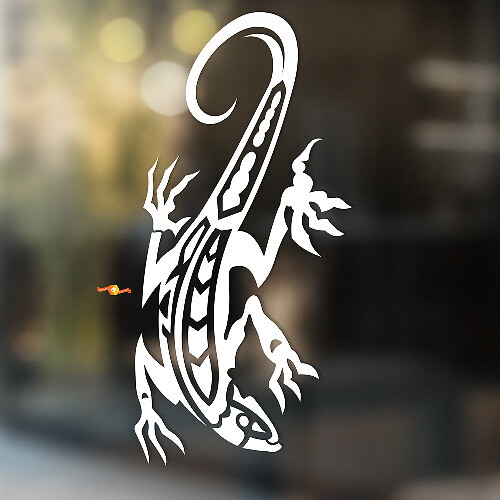 Lizard in Tribal Style Universal Vinyl Decal Sticker