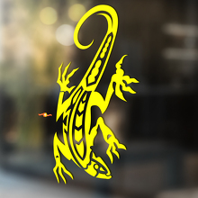 Lizard in Tribal Style Universal Vinyl Decal Sticker_3