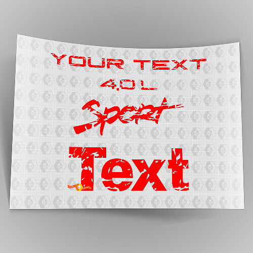 Jeep Wrangler 4.0 TJ fender logos distressed 1997 -2006