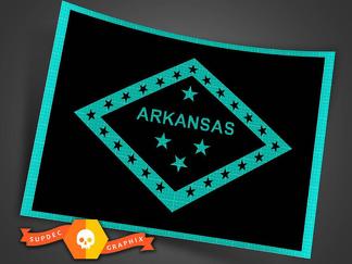 Jeep Wrangler Arkansas state flag Multiple colors and sizes